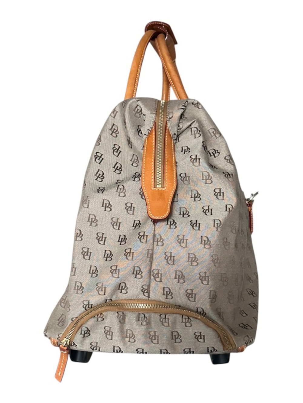 Dooney & Bourke Monogram Rolling Duffel Bag – Travel Luggage w/ Leather Trim - Picture 5 of 8